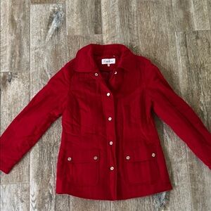 Calvin Klein Women's Red Utility Jacket Sz M - NEW